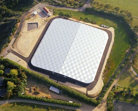 Overhead view of a Reservoir Cover in Carpinteria-CA